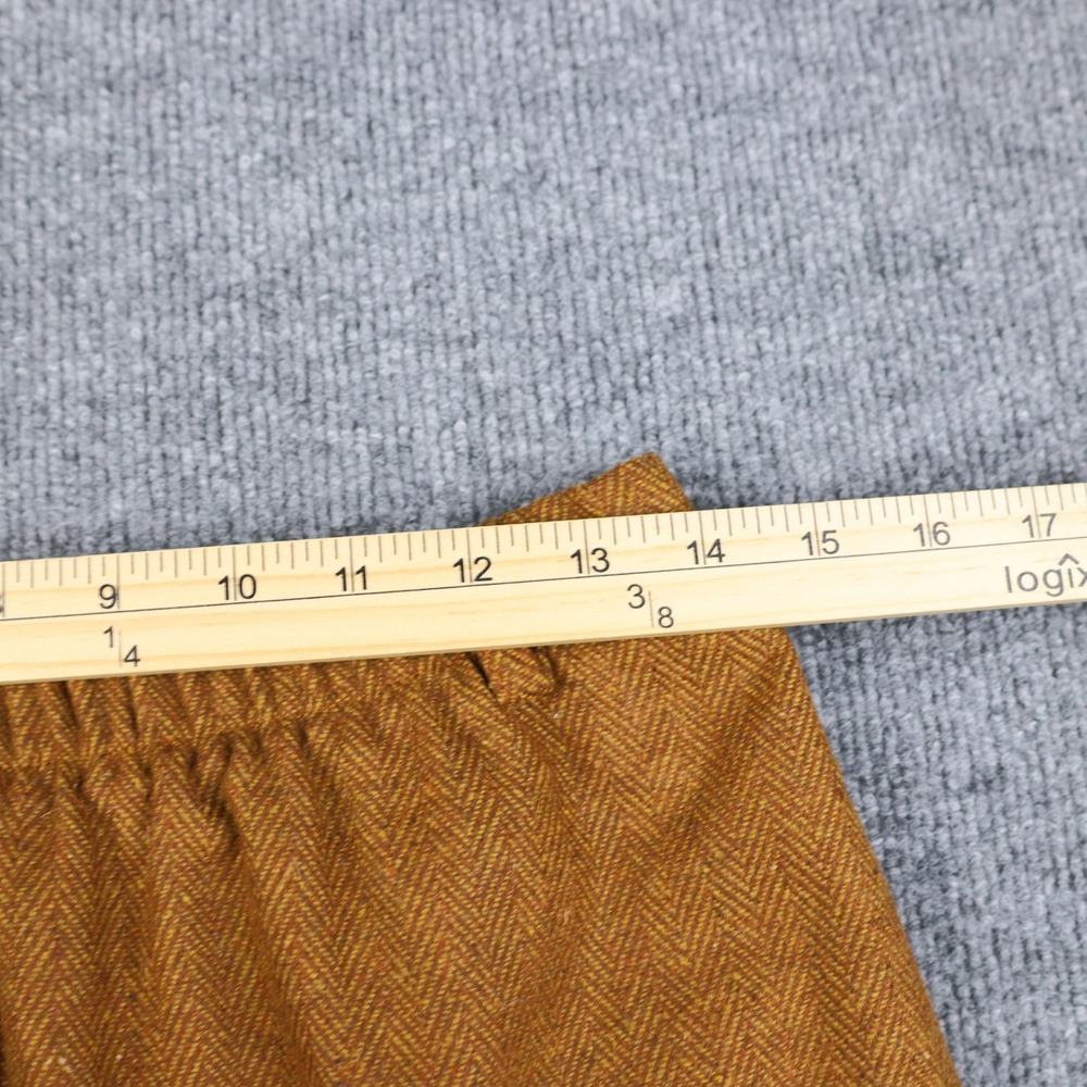 F. Shay of Boston Skirt Womens 12 Brown Wool Herringbone A-Line Lined Made USA - Picture 5 of 11